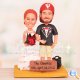 Beach Theme Indiana University IU Wedding Cake Toppers