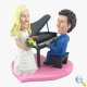 Piano Theme Wedding Cake Topper, Piano Player Wedding Cake Toppers