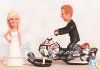 Snowmobile Wedding Cake Toppers
