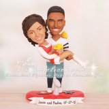 Dallas Cowboys and San Francisco 49ers Wedding Cake Toppers