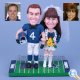 Dallas Cowboy Cheerleader and New York Giants Cake Toppers