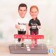 We Cross The Line Running Wedding Cake Toppers