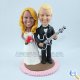 Groom Playing Guitar Cake Topper, Mini Guitar Cake Toppers
