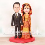 Vintage Indian Bride and Groom Cake Toppers