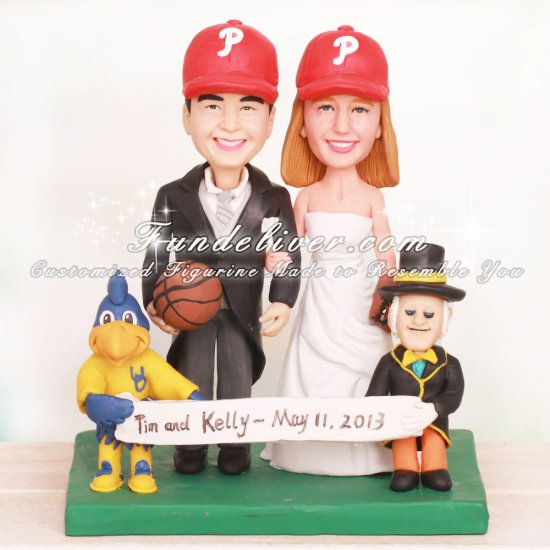 YouDee and Demon Deacon Wedding Cake Toppers - Click Image to Close
