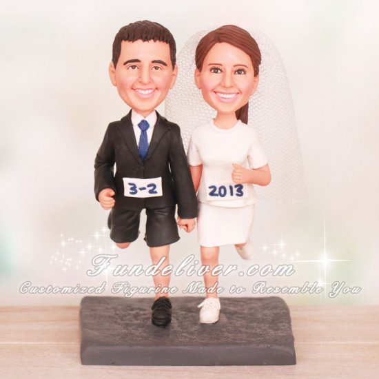 Jogger Wedding Cake Toppers - Click Image to Close
