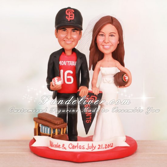 SF Giants and SF 49ers Cake Topper with Cable Car - Click Image to Close