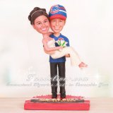 Couple Standing on Wrigley Field Marquee Sign Cake Toppers