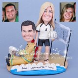 Volleyball-aholic & Firefighter, Volleyball Theme Sport Cake Toppers