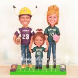 Vikings and Eagles Theme Family Wedding Cake Toppers