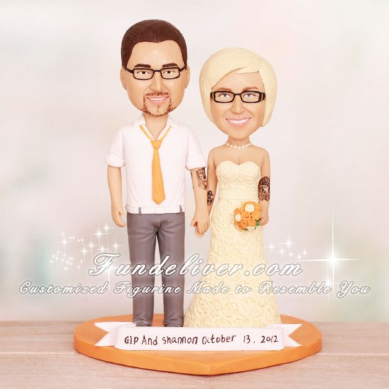 Tattoo Wedding Cake Toppers - Click Image to Close