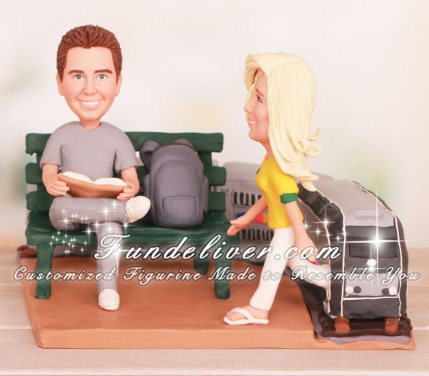 Train Station Wedding Cake Toppers - Click Image to Close