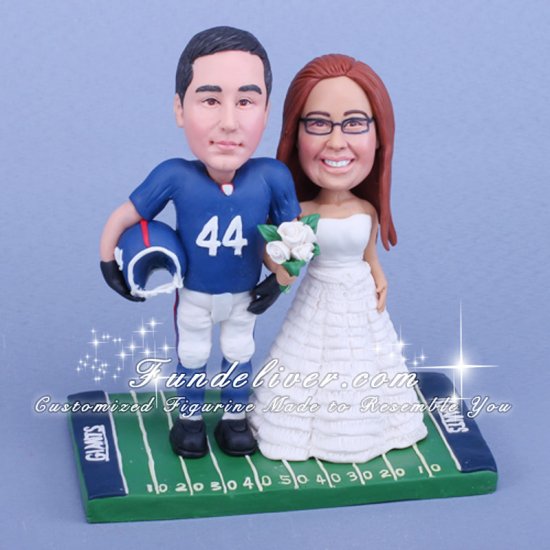 New York NY Giants Wedding Cake Toppers and Decorations - Click Image to Close