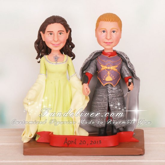 Arwen and Aragorn Lord of the Rings Wedding Cake Toppers - Click Image to Close