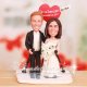 “Skiing to the Altar” Cross-Country Ski Cake Toppers