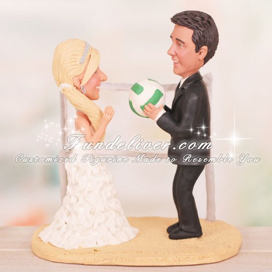 Volleyball Wedding Cake Toppers - Click Image to Close