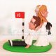 Bride Dragging Groom Away From Golf Wedding Cake Toppers