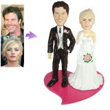 Newly Wed Wedding Bride and Groom Cake Topper Figurines Newly Wed Wedding Bride and Groom Cake Topper Figurines