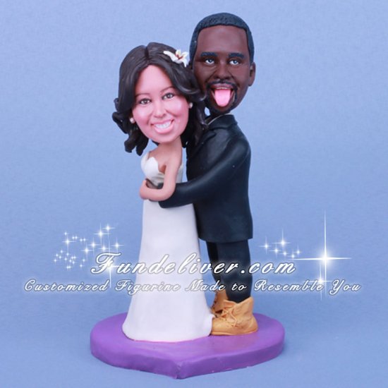 Funny and Humorous African American Wedding Cake Toppers - Click Image to Close