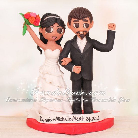 Comic Book Style Wedding Cake Toppers - Click Image to Close