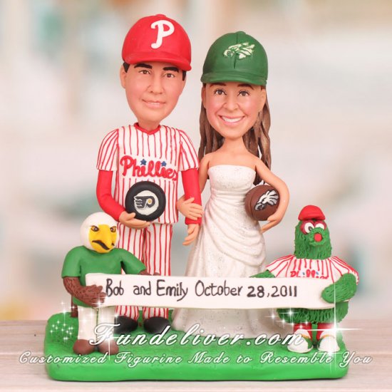 Philadelphia Eagles Cake Topper with the Mascot Swoop - Click Image to Close