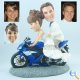 Motorcycle Wedding Cake Toppers, Motorbike Wedding Cake Toppers