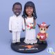 University of Texas UT Theme Longhorns Wedding Cake Topper with Bevo Mascot