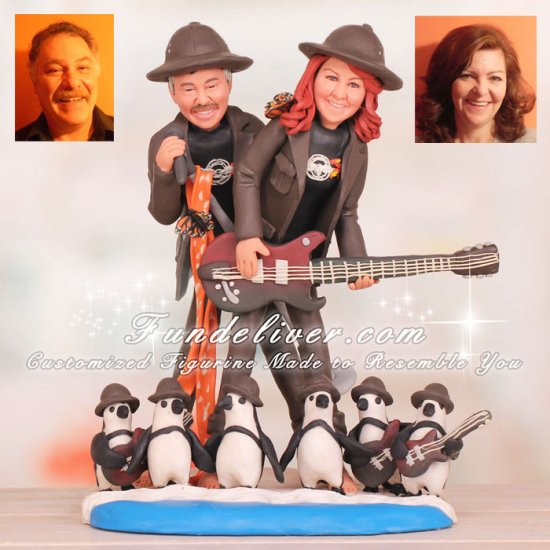 South African Jackass Penguin Safari Wedding Cake Toppers - Click Image to Close