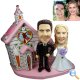 "Now Live Together" Bride and Groom Cake Topper Figurines "Now Live Together" Bride and Groom Cake Topper Figurines