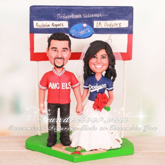 Billboard Baseball Wedding Cake Toppers - Click Image to Close