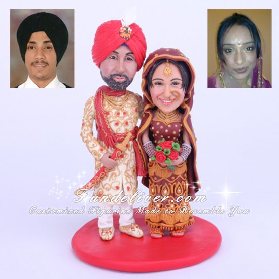 Sikh Tradition Indian Wedding Cake Toppers - Click Image to Close