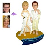 "Funny Sexy" Beach Theme Bride and Groom Topper "Funny Sexy" Beach Theme Bride and Groom Topper