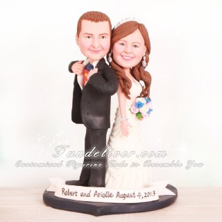 Back to Back Superman Wedding Cake Toppers