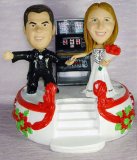 Personalized Las Vegas Gambling Theme Cake Toppers with Slot Machine Personalized Las Vegas Gambling Theme Cake Toppers with Slot Machine