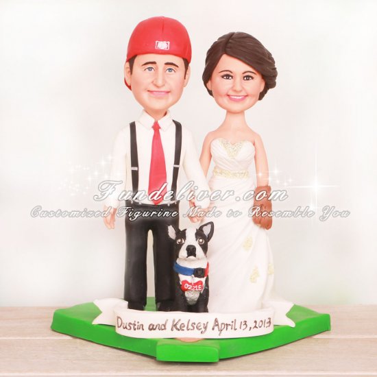 St. Louis Cardinals Baseball Wedding Cake Toppers - Click Image to Close