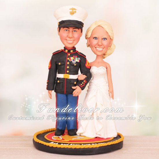 United State Marine Corps Wedding Cake Toppers - Click Image to Close