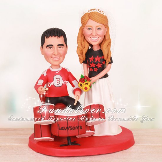 Music and Sports Wedding Cake Toppers - Click Image to Close