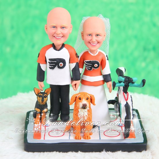 Bicycle Wedding Cake Toppers - Click Image to Close