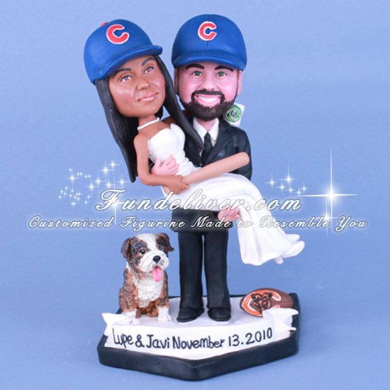 NFL Chicago Bears Groom Cake Topper Ornament - Click Image to Close