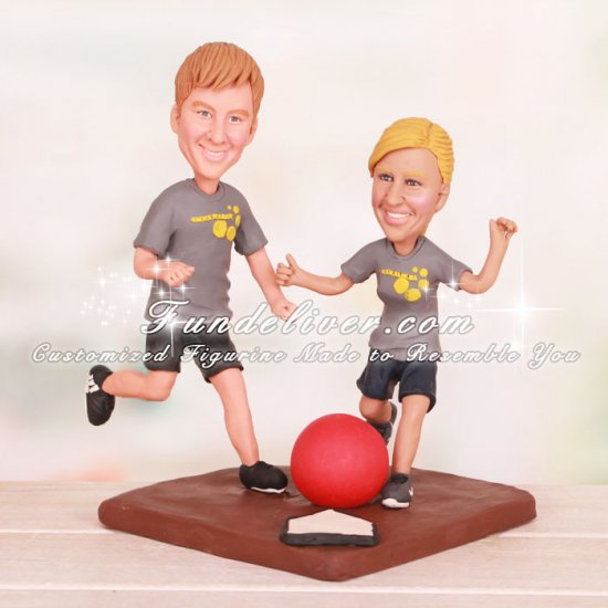 Kickball Wedding Cake Toppers - Click Image to Close