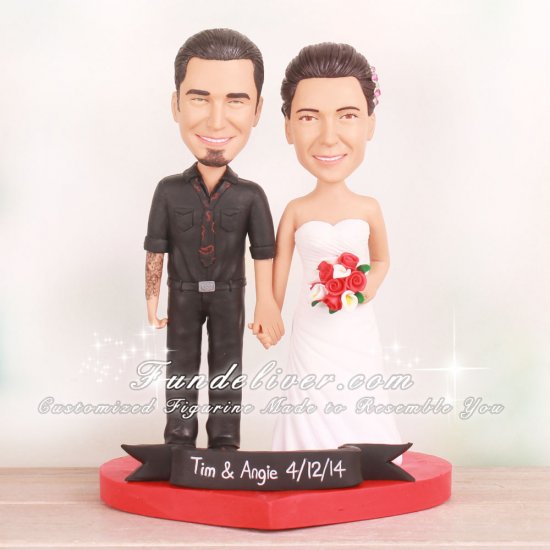 Tattooed Wedding Cake Toppers - Click Image to Close