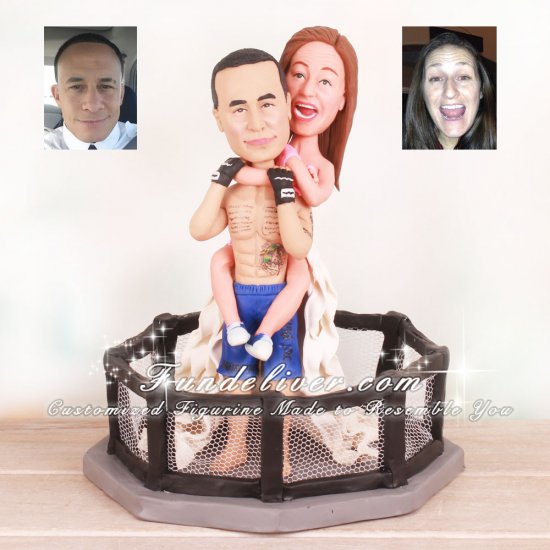 Rear Naked Choke Mixed Martial Artist Cake Toppers - Click Image to Close