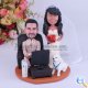 Xbox Wedding Cake Topper, Groom Playing Xbox 360 Cake Topper