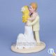 Kissing Bride and Groom Wedding Cake Toppers