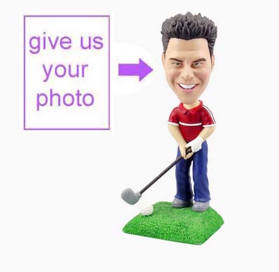 Personalized Gift - Golfer Figurine With Club - Click Image to Close