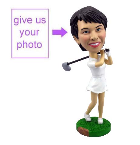 Personalized Gift - Golfing Woman Figurine - Click Image to Close