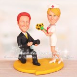 Photographer and Nurse Wedding Cake Toppers