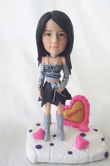 Trendy and Fashionable Girl Custom Sculpted Birthday Cake Toppers - Click Image to Close