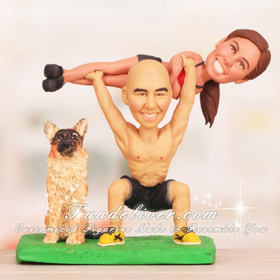 Overhead Squat CrossFit Wedding Cake Toppers - Click Image to Close
