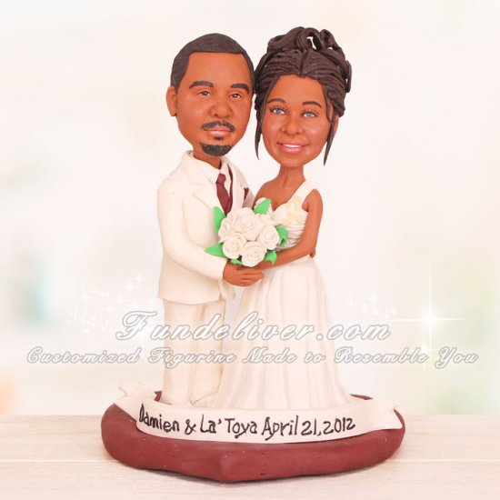 Stylish Embrace Wedding Cake Topper - Click Image to Close